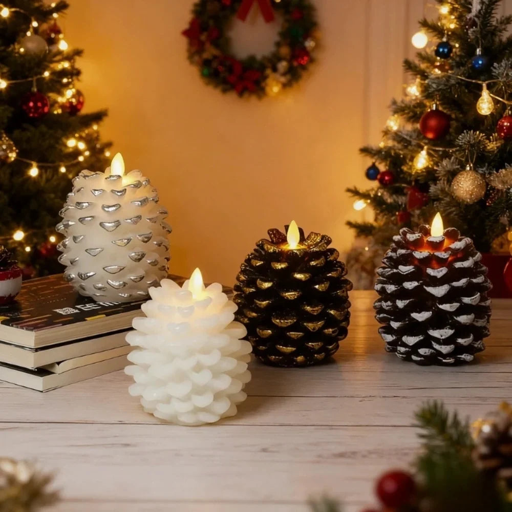 ForestHearth™ Flameless Pinecone Candles 1