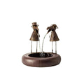Gartenbrunnen mit Tiermotiv aus Polyresin | Naturstein-Optik & sanftes Plätschern | Für Terrasse, Balkon & Garten, Pumpe inkl. 1