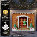 Gingerbread Family Christmas Garage Door Cover - Festive Holiday Decor 10