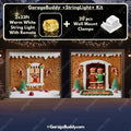 Gingerbread Family Christmas Garage Door Cover - Festive Holiday Decor 12