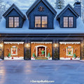Gingerbread Family Christmas Garage Door Cover - Festive Holiday Decor 15