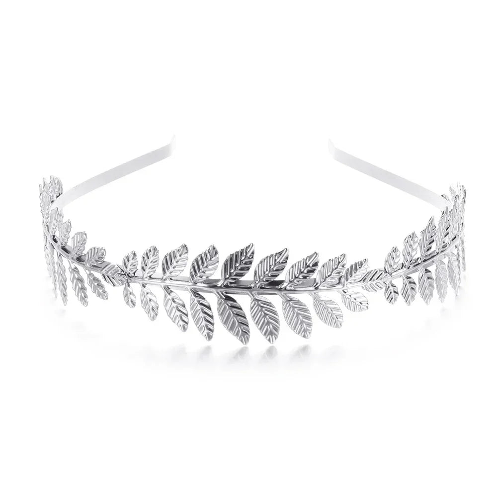 Gouden Haarband Dames met Bladvorm voor Bruiloft en Feestelijke Gelegenheden 10