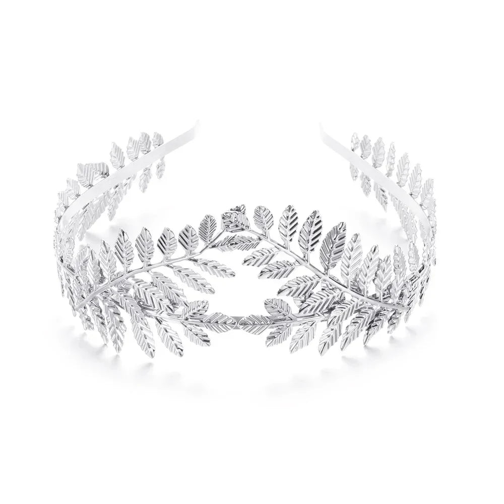 Gouden Haarband Dames met Bladvorm voor Bruiloft en Feestelijke Gelegenheden 23