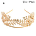 Gouden Haarband Dames met Bladvorm voor Bruiloft en Feestelijke Gelegenheden 24