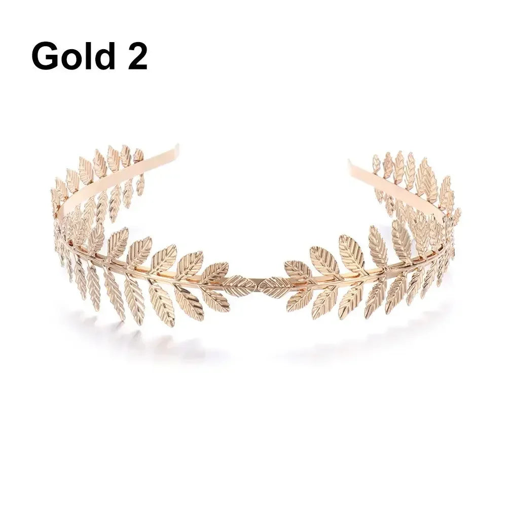 Gouden Haarband Dames met Bladvorm voor Bruiloft en Feestelijke Gelegenheden 26