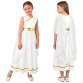 Grieks-Romeins Athena Godin Kostuum voor Meisjes met Gouden Accenten en Toga 26