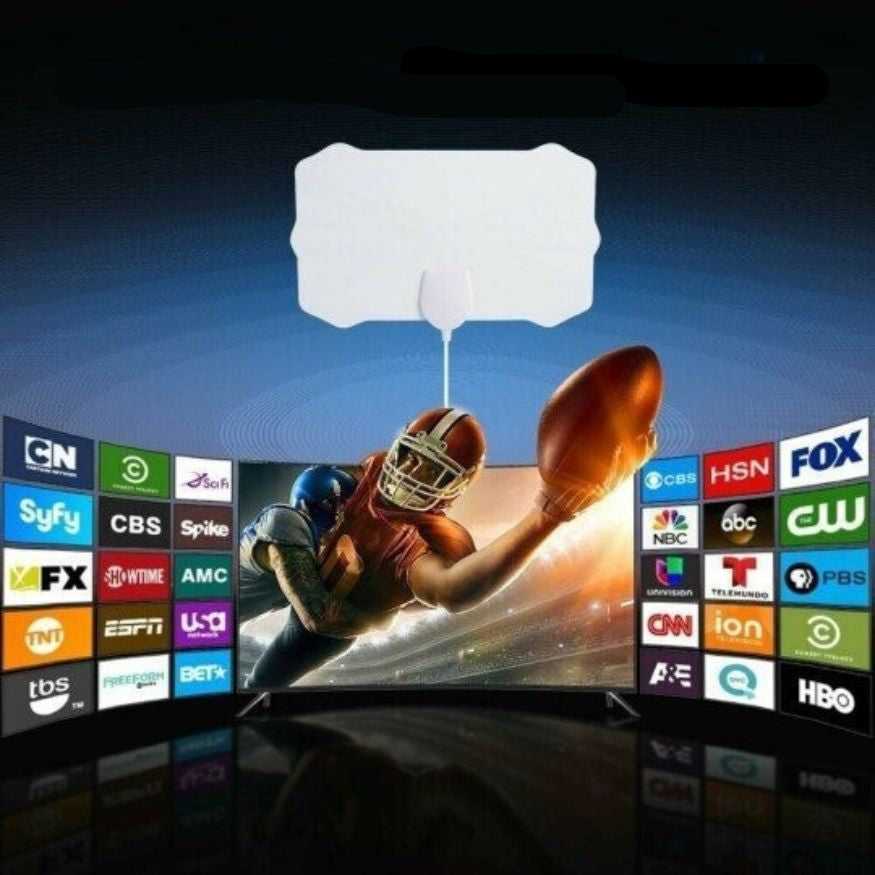 HDTV Antenne Indoor mit Signalverstärker | Slim TV-Antenne für HD-Empfang | Koaxialkabel inklusive | einfache Installation 4