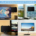 HDTV Antenne Indoor mit Signalverstärker | Slim TV-Antenne für HD-Empfang | Koaxialkabel inklusive | einfache Installation 5