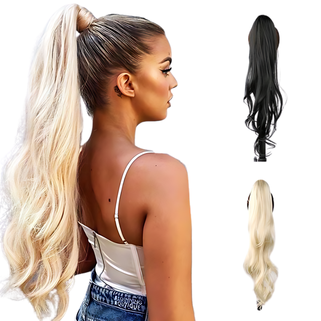 Haarteil Pferdeschwanz voluminös & einfach anzubringen | Sicherer Halt & natürliches Styling | Leicht zu tragen, mehrere Farben & Styles 1