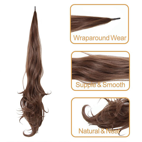 Haarteil Pferdeschwanz voluminös & einfach anzubringen | Sicherer Halt & natürliches Styling | Leicht zu tragen, mehrere Farben & Styles 5