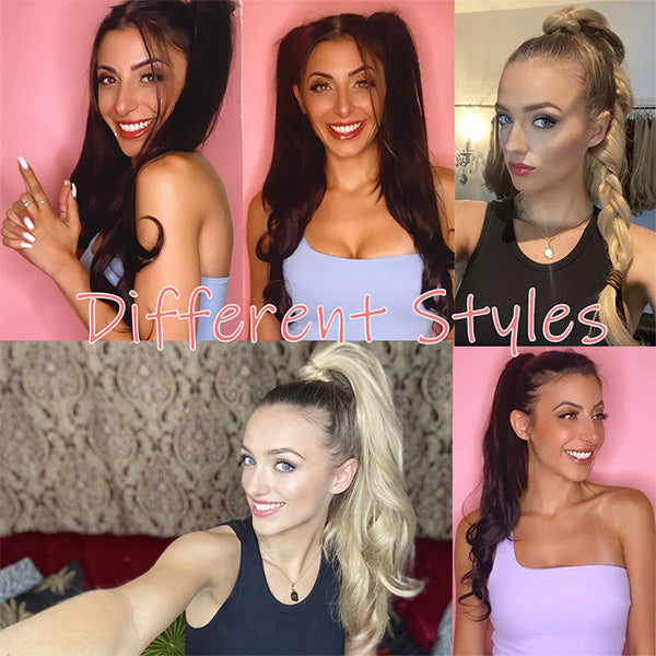 Haarteil Pferdeschwanz voluminös & einfach anzubringen | Sicherer Halt & natürliches Styling | Leicht zu tragen, mehrere Farben & Styles 8