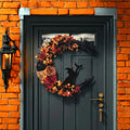 Halloween Rustieke Heks Bloem Wreath | Halvemaan Deur Decor 5