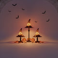Halloween Tiffany Witch Hat Stained Glass Table Lamp with Metal Base 4