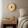 Heliara Round Halo Travertine Stone Wall Light 4