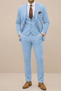 Heren Driedelig Slim Fit Pak voor Bruiloften met Blazer en Gilet 1