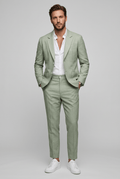 Heren Slim Fit Set – Tweedelig met Notch Revers, Geschikt voor Werk en Formele Gelegenheden 0