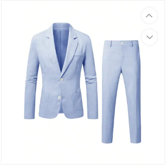 Heren Slim Fit Set – Tweedelig met Notch Revers, Geschikt voor Werk en Formele Gelegenheden 7