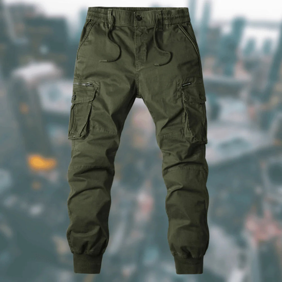 Herren Jogger Cargo Hose mit Elastischem Bund, Praktischen Taschen, Bequem und Modern 3