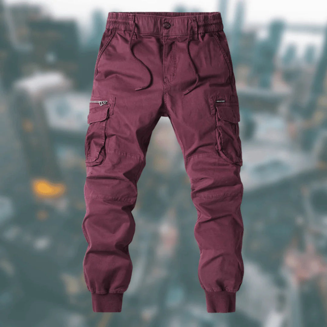 Herren Jogger Cargo Hose mit Elastischem Bund, Praktischen Taschen, Bequem und Modern 7