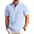 Herren T-Shirt aus Baumwolle und Leinen mit natürlichem Falten-Look 6