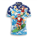 Hiphop kerstman poloshirt voor heren met korte mouwen 2