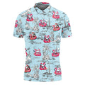 Hiphop kerstman poloshirt voor heren met korte mouwen 8