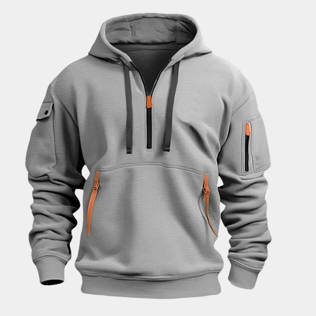 Hugo - Men's half-zip hoodie 6