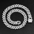 Iced Out Cuban Link Kette 14mm mit Rhombus-Diamanten für Unisex Hip Hop Style 2