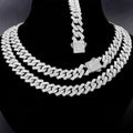 Iced Out Cuban Link Kette 14mm mit Rhombus-Diamanten für Unisex Hip Hop Style 4