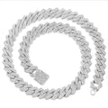Iced Out Cuban Link Kette 14mm mit Rhombus-Diamanten für Unisex Hip Hop Style 7