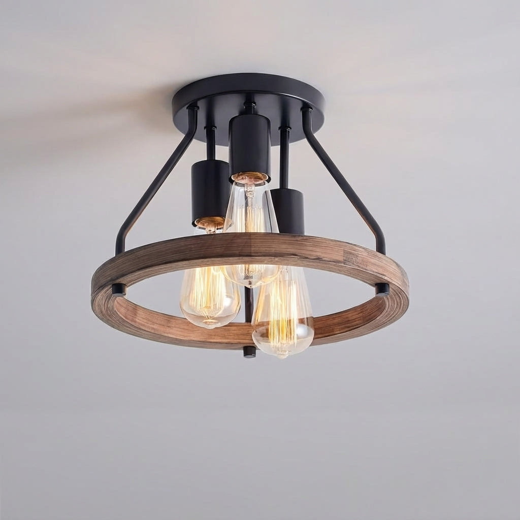 Industrielle Bauernhof-Deckenlampe – Hearthly 1