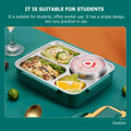 Isolierte Bento-Box aus Edelstahl und PP, 1,5 l, auslaufsicher, tragbar für Schule und Büro 5