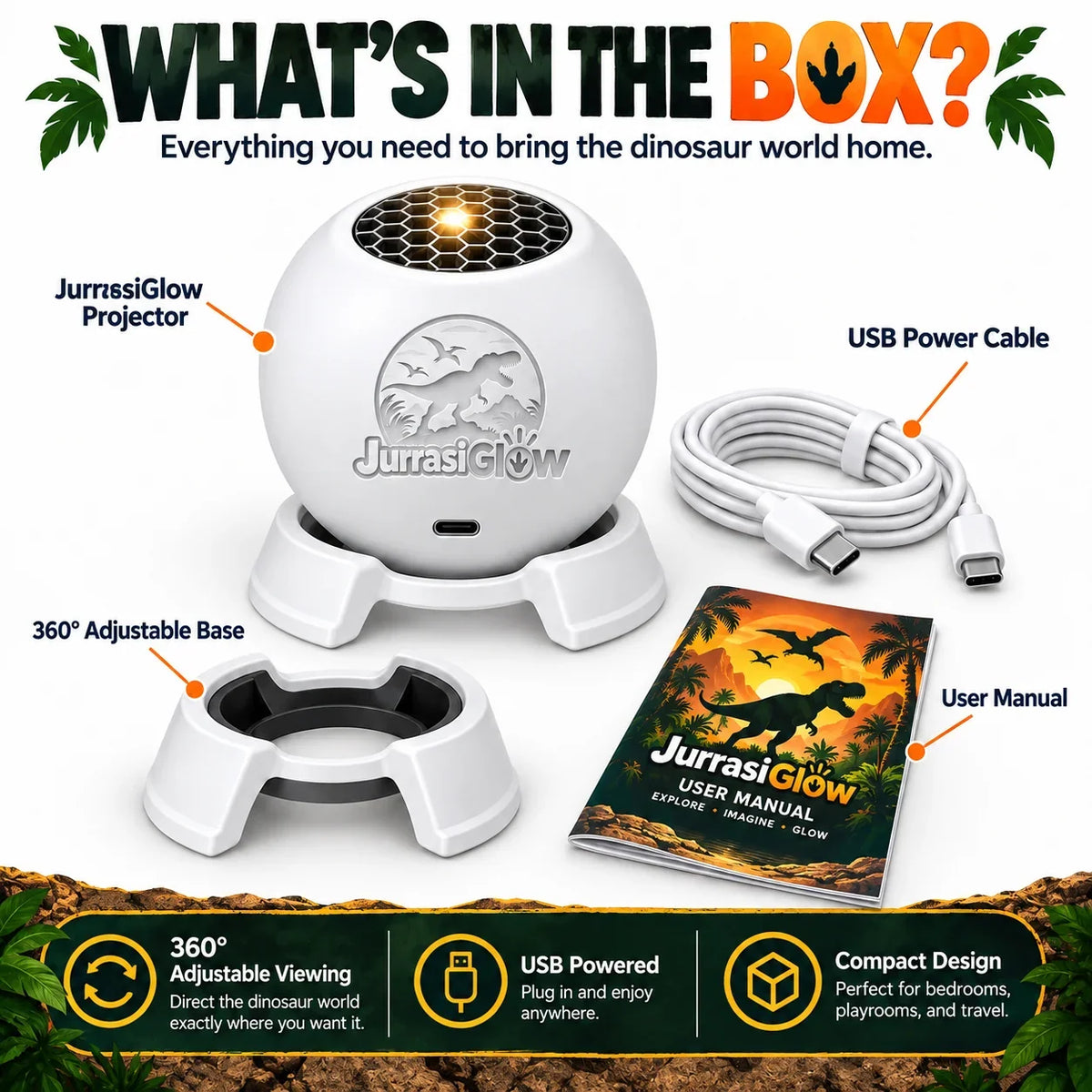 JurassiGlow™ – Dinosaur Projection Light 1