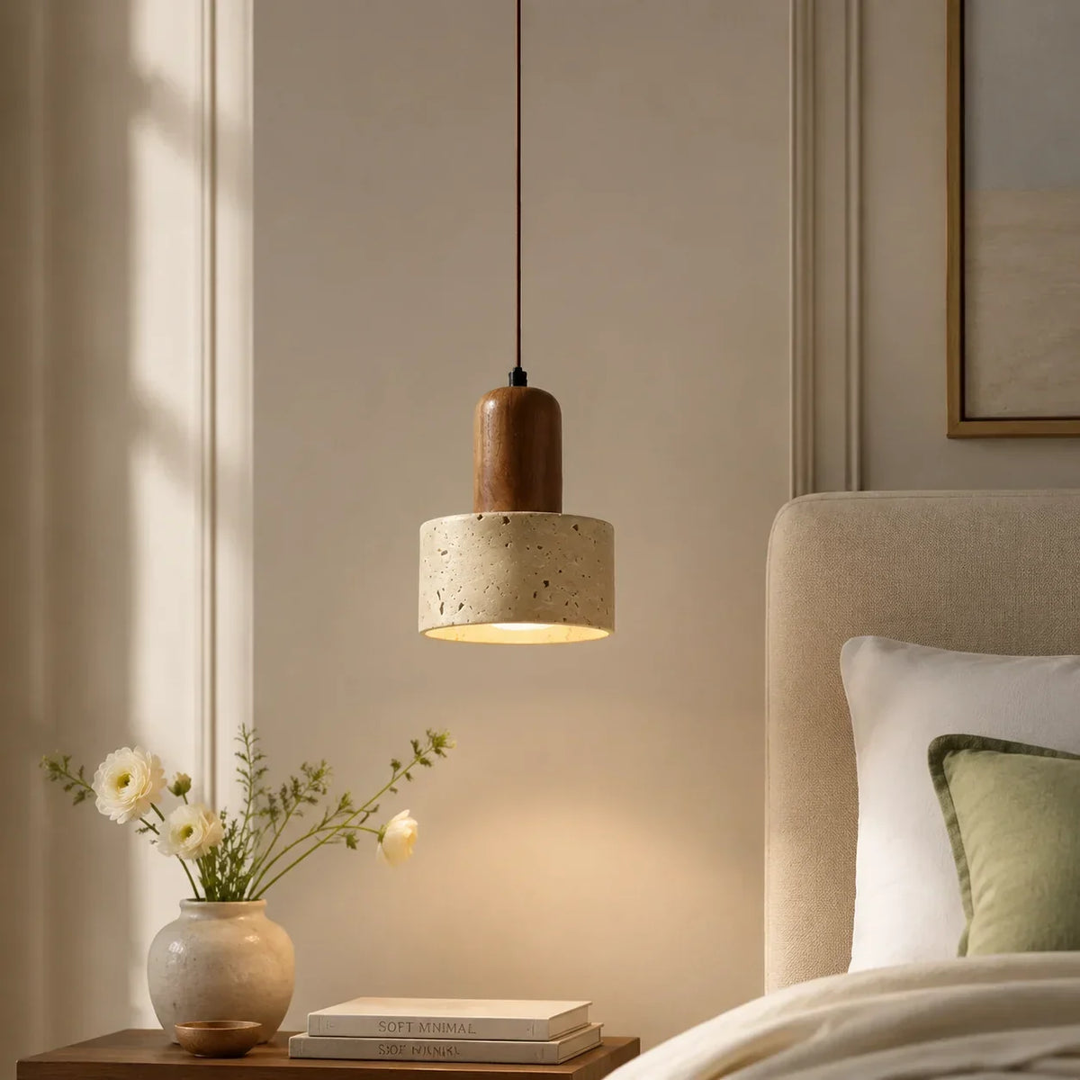 Kairi Modern Travertine Stone Pendant Light 4