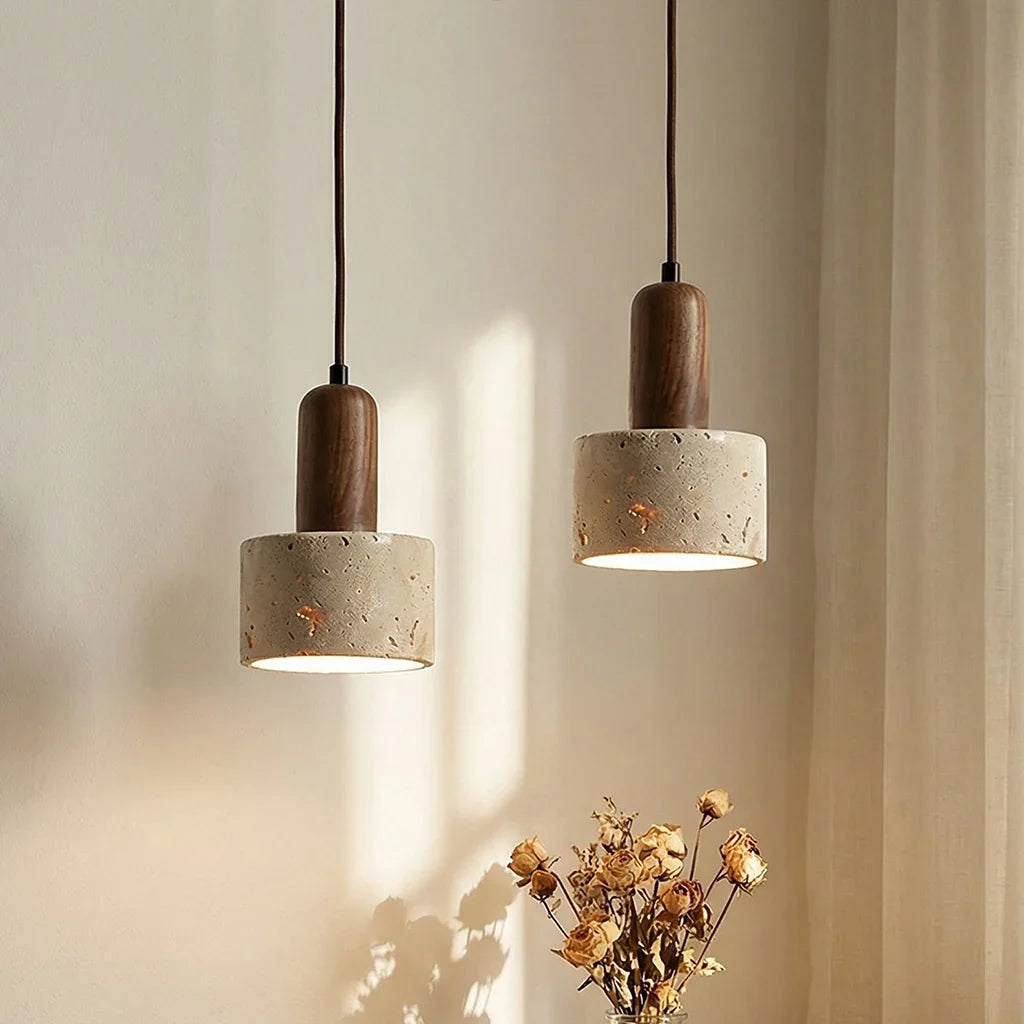 Kairi Modern Travertine Stone Pendant Light 9