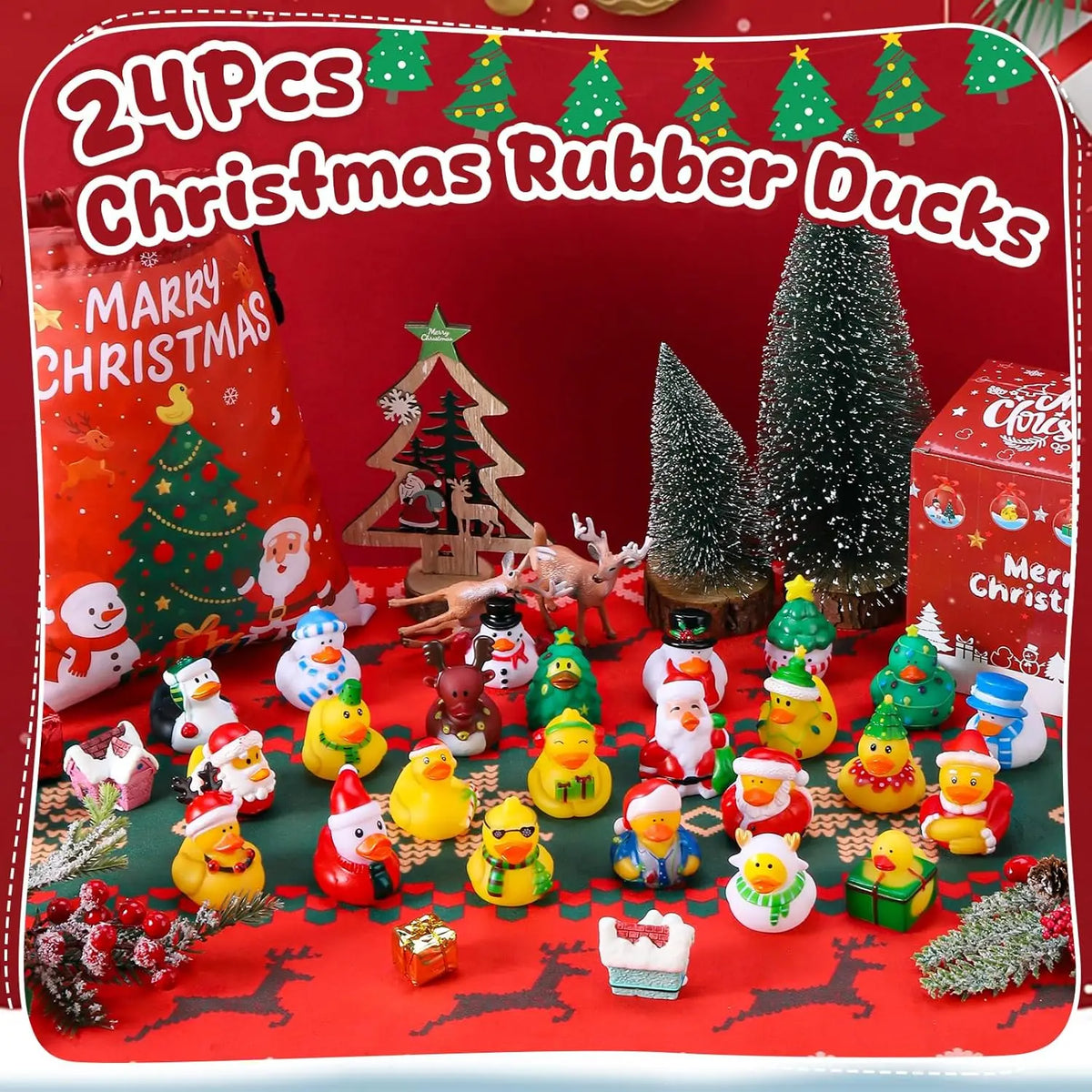 Kerst Badeendjes - 12-100 stuks voor kinderen, perfect voor decoratie 0