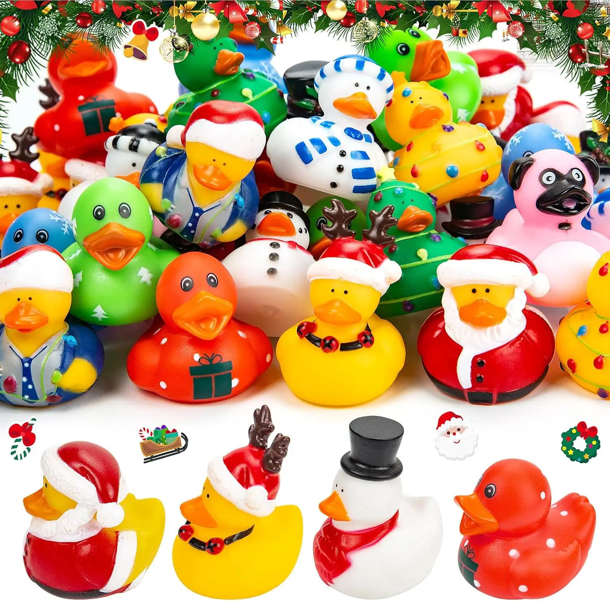 Kerst Badeendjes - 12-100 stuks voor kinderen, perfect voor decoratie 1