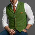 Klassiek formeel vest met gekartelde revers en knoopsluiting 2