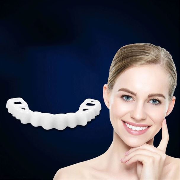 Kosmetische Snap-On Veneers Zahnprothese | Flexibles Zahn-Cover natürlich weiß | Wiederverwendbar, DIY-Anpassung per Warmwasser 6