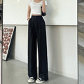 Lange weite Damen Stoffhose mit Taschen | Bequemer Sitz & vielseitig kombinierbar | Für Büro & Freizeit, S–3XL, High-Waist Look 1
