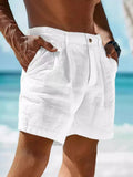 Leichte Leinen Herren Shorts, Atmungsaktiv, Regular Fit, Vielseitig, Ideal für Freizeit und Urlaub 4