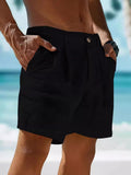 Leichte Leinen Herren Shorts, Atmungsaktiv, Regular Fit, Vielseitig, Ideal für Freizeit und Urlaub 5