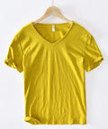 Leichtes Leinen V-Ausschnitt Shirt Herren – Atmungsaktiv & Sommerlich – Thilo 11