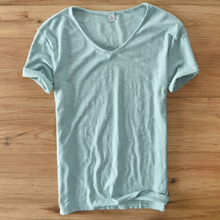 Leichtes Leinen V-Ausschnitt Shirt Herren – Atmungsaktiv & Sommerlich – Thilo 3