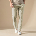 Leinen-Sommerhose für Herren, normale Passform, atmungsaktives Material, elastischer Bund 0