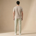 Leinen-Sommerhose für Herren, normale Passform, atmungsaktives Material, elastischer Bund 2