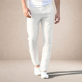 Leinen-Sommerhose für Herren, normale Passform, atmungsaktives Material, elastischer Bund 3