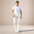 Leinen-Sommerhose für Herren, normale Passform, atmungsaktives Material, elastischer Bund 4