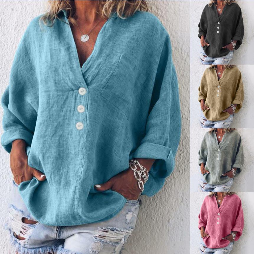 Leinenbluse Damen – Stilvolle Regular Fit Bluse aus Leinen für Frühling, vielseitig kombinierbar, verschiedene Farben 2