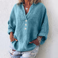 Leinenbluse Damen – Stilvolle Regular Fit Bluse aus Leinen für Frühling, vielseitig kombinierbar, verschiedene Farben 4